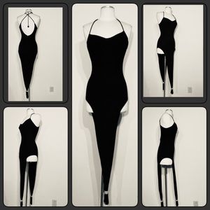 VINTAGE 90’s DOUBLE SPLIT MAXI DRESS Sz S